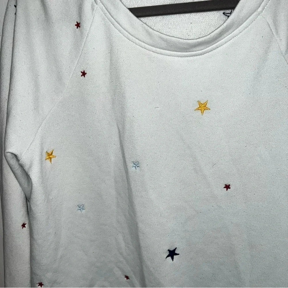 Lou and Gray by Loft White Sweater with Start Detailing Size M - Picture 5 of 9